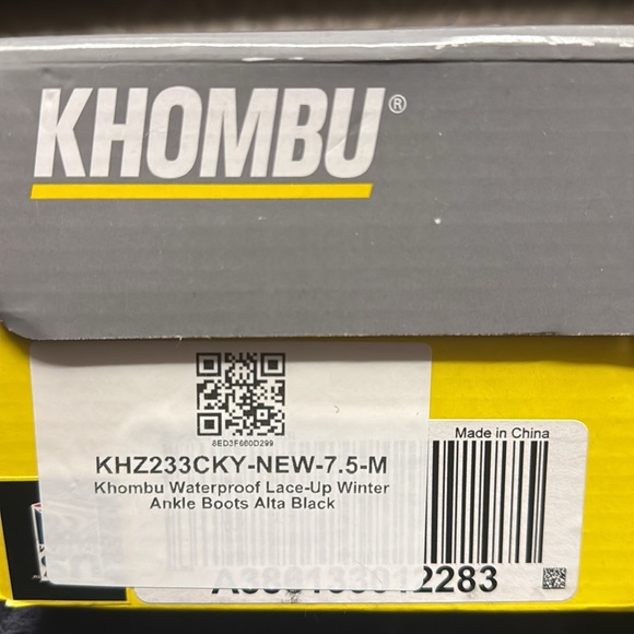 Khombu Waterproof Lace-Up Winter Ankle Boots Alta Black - Medium - Picture 7 of 8